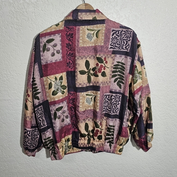 Vintage Stunt Sports Silk Floral Print Light Jacket - Picture 6 of 6